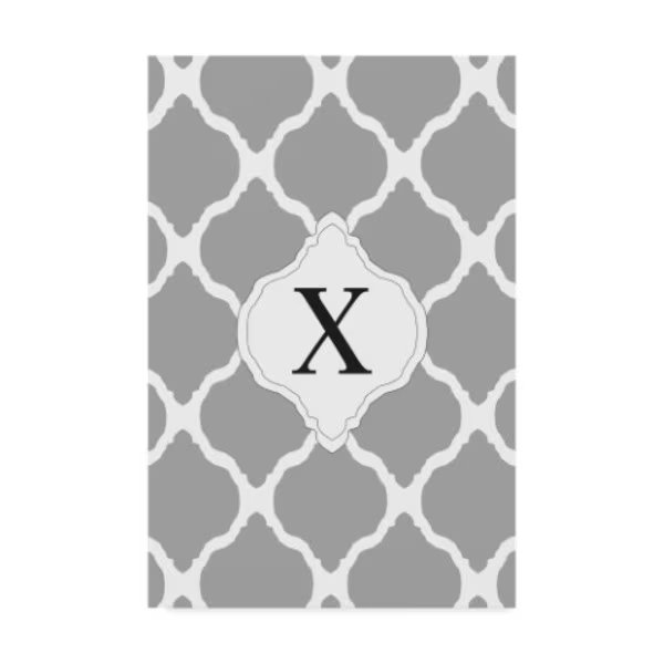 Art Licensing Studio 'X Gray Monogram' Canvas Art, 12x19, Trademark Fine Art, Mfr#: ALI38555-C1219GG